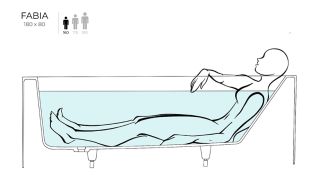 Ванна из искусственного камня Salini Fabia S-Sense 102612GRH 180x80см RAL снаружи